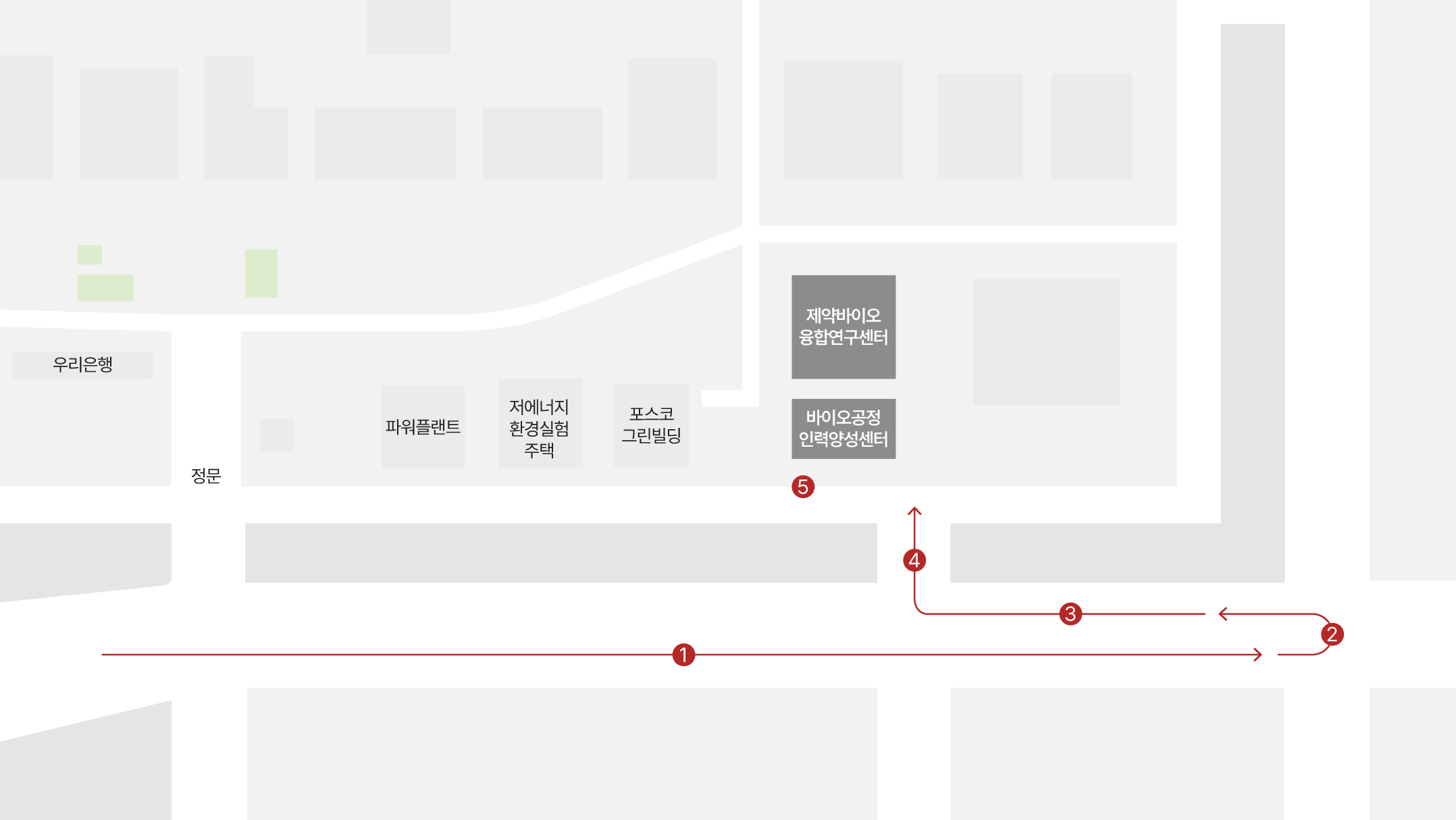 바이오공정 인력양성센터(센터 정문 방향)